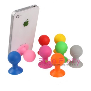 1pc Mini Silicone Suction Ball Stand Hold For Ipod Touch IPhone 4 4S 5