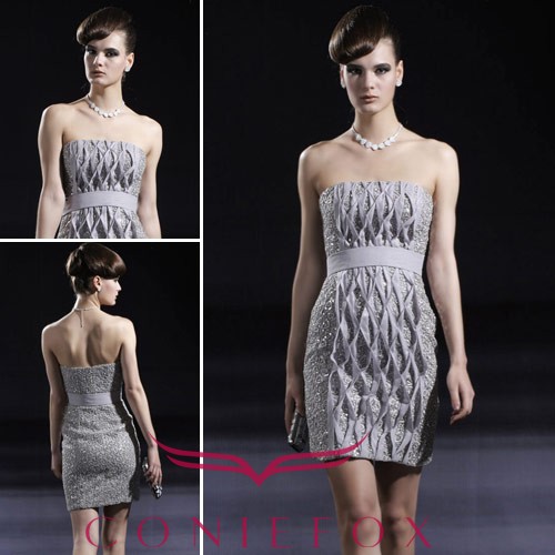 CONIEFOX 2011 Newest Design Off Shoulder Formal Party Dress Short Dress 80903