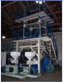 Two layer co-extrusion HDPE+LDPE film blown machine(filmwidth:1000mm)