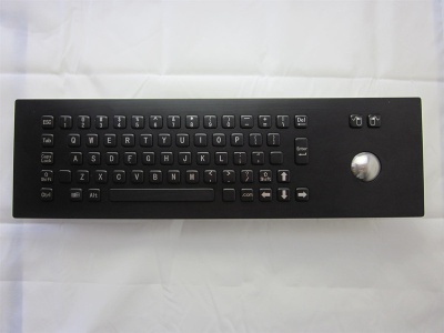 kiosk stainless steel keyboard with trackball - D-8615B
