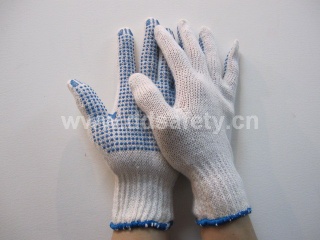blue PVC Dots Glove - DKP110