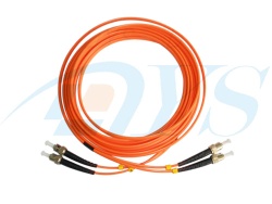 Red Duplex Optical Fiber Patch Cord ST / MM / DX With Single