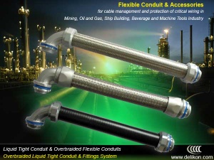braided flexible metal conduit for petrochemical industry electric wirings