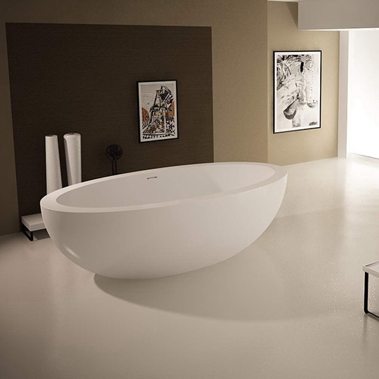 Luxury Solid Surface Contemporary Modern Bathtub, Free-Standing