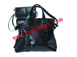 lady handbags with PVC,PU leather