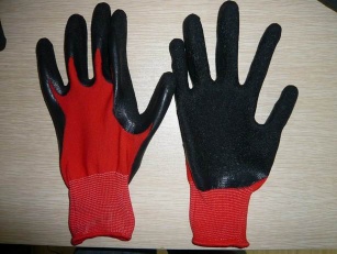 crinkle latex coated gloves
