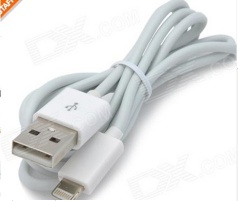 USB Sync Data / Charging Lightning Cable for iPhone 5 - White (100CM)