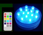 Remote Submersible LED Light---14 LED Multicolor