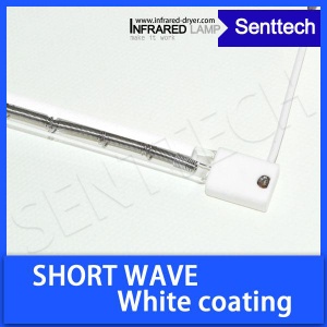 Single tube linear short wave infrared heater lamp