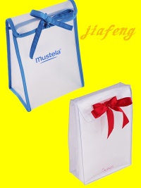PVC gift bag with ribbon