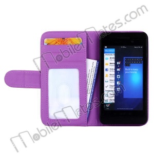 Wallet Style Case with Card Slot Magnetic Flip Stand Leather Case for Blackberry Z10