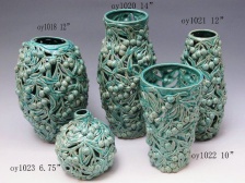 Decorated Ceramic Vase