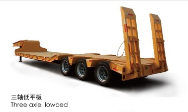 sell 3-axles Low-bed Semi-trailer Semi Trailer, used trailer