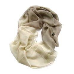degrade ivory cream silk scarf loop scarves hand dying for spring and autumn