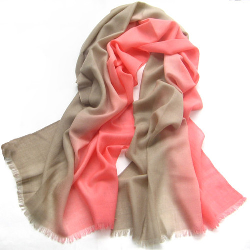 shaded cashmere silk scarf wrap