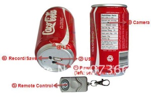 Coca Cola Cans Hidden Camera with Remote Control