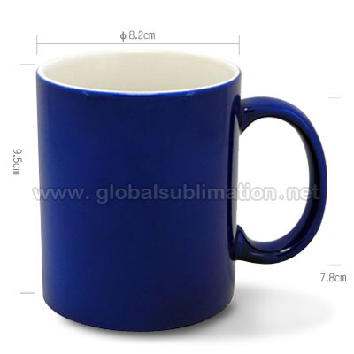Color Changing Mug(Blue)  is well-coated with high quality coating, special for  personalized gifts with perfect impression of photo printing by mug press machine.