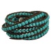 Fashion Chan Luu Turquoise Beaded Leather Wrap Bracelet