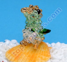 3d beaded duck 4mm bicone crystal beads animal charm