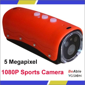 H.264 Sports Camera HD 1080P 20M Waterproof Helmet Camera Mini DV with Laster Lights LEDs