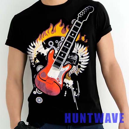 LED Guitar Flashing T-Shirt(LED GTS 001)