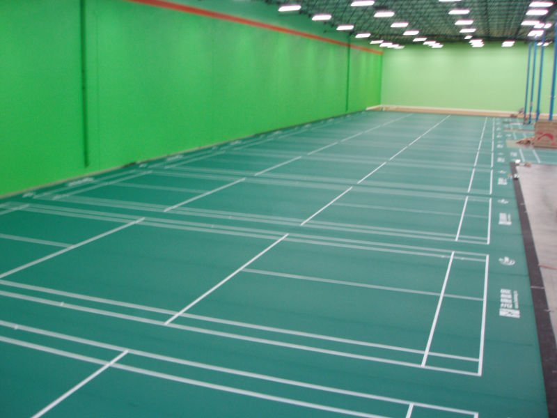 Professional badminton court floor