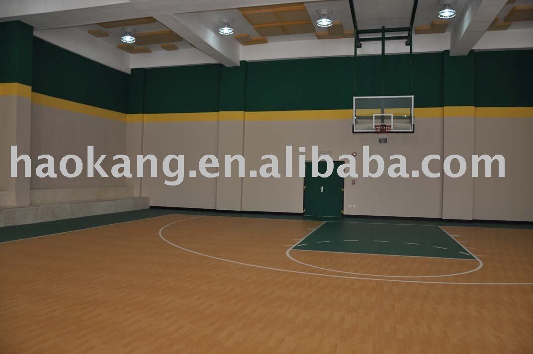 Indoor basketball floor