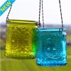 colored hanging glass lanterns
