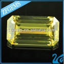 yellow baguette cubic zirconia,octagon faceted gems