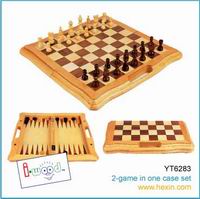 Wooden toys 2-Game in One Case Set