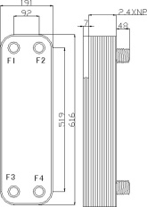 compact brazed heat exchanger(B3-95)