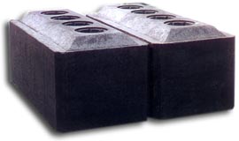 Half graphite anode block and Prebaking anode block