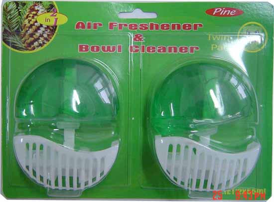 toilet bowl cleaner and air freshener
