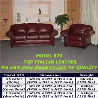 Top Italian Leather Sofa - Model 870