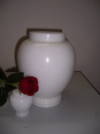 Marble cremation urns