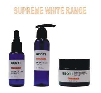 BEOTI Supreme White Range - Skin Radiance Essence, Skin Radiance Lotion, Spot Correcting Cream