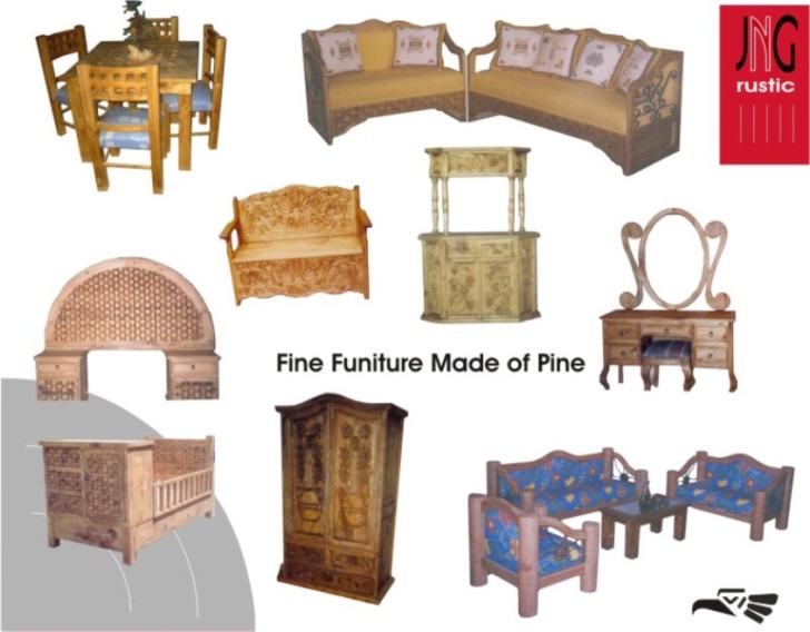 Mexican Carved Rustic Furniture
