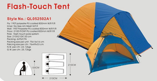 flash-touch tent
