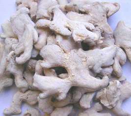 DRIED WHOLE PEELED GINGER, DRIED GINGER SPLITS, SLICED