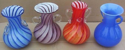 Colorful vase with spiral