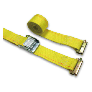 2" x 12' Yellow Logistic Strap- Cam Buckle W/ E Fittings.﻿