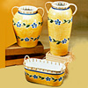 Ceramic Flower Pot/Vase With Woven Rattan