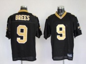 New Orleans Saints #9 Drew Brees black Jerseys