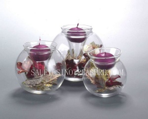 Glass candle holder 09