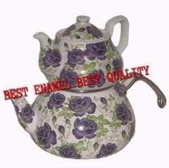 porcelain enamelware teapot kettle
