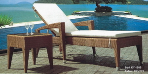 WALMAIL PE Rattan Weaves Beach Chair