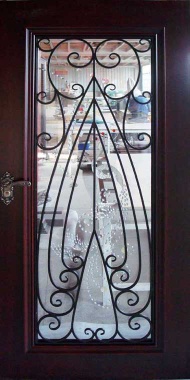 Solid wood glass door