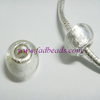 CFF001 Silver foiled glass beads