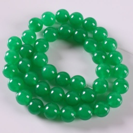 Green jade loose beads
