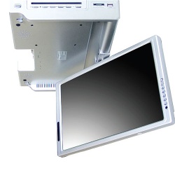 15.4 inches flip down kitchen tv with built-in dvd player